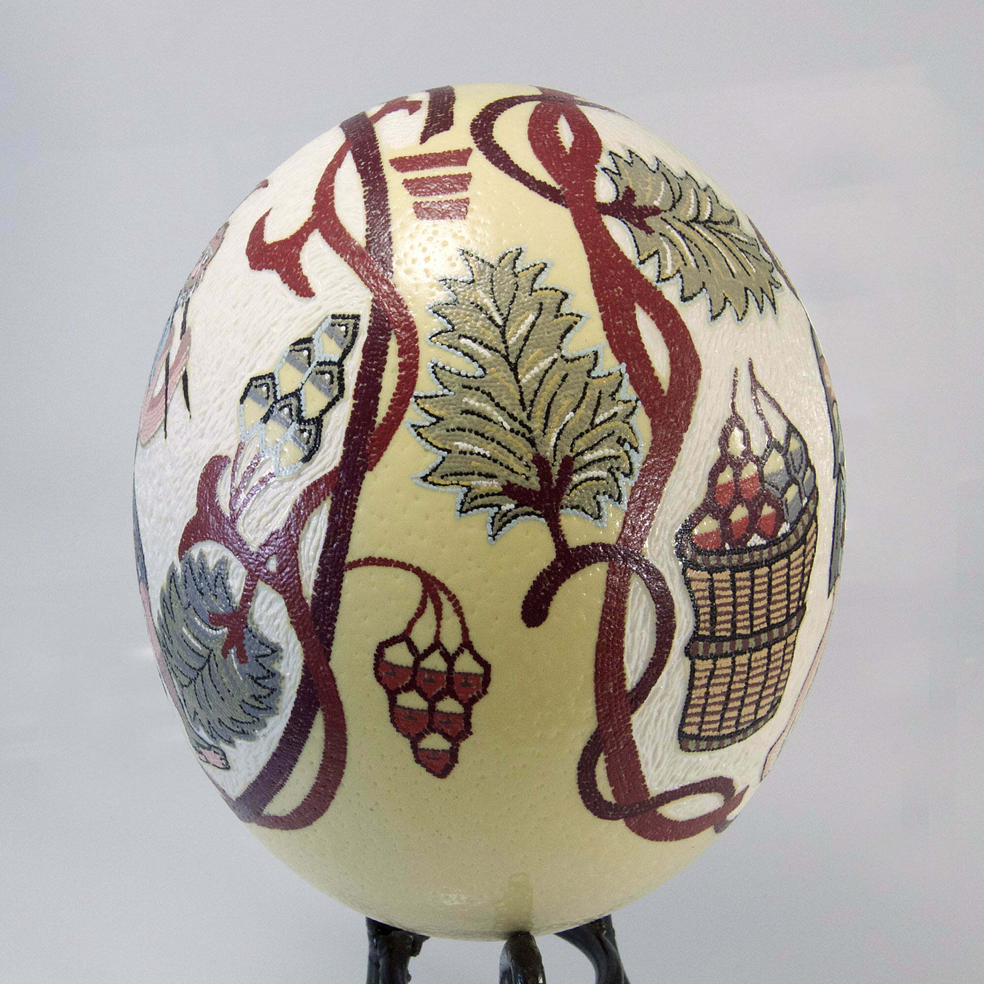  Men Of The Vineyard Ostrich Egg Hand Painted Ostrich Egg
