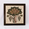 Madaba "Tree of Life" Framed Mosaic 20x20cm (8"x8")