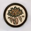 Madaba "Tree of Life" Round Framed Mosaic diameter 20cm (8")